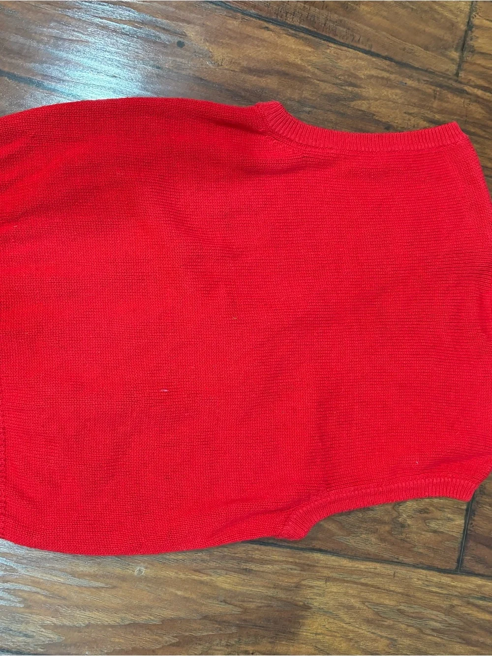 Grandma Core Adorable Red Cat Pattern Pet Lovers Knit Vest 1X